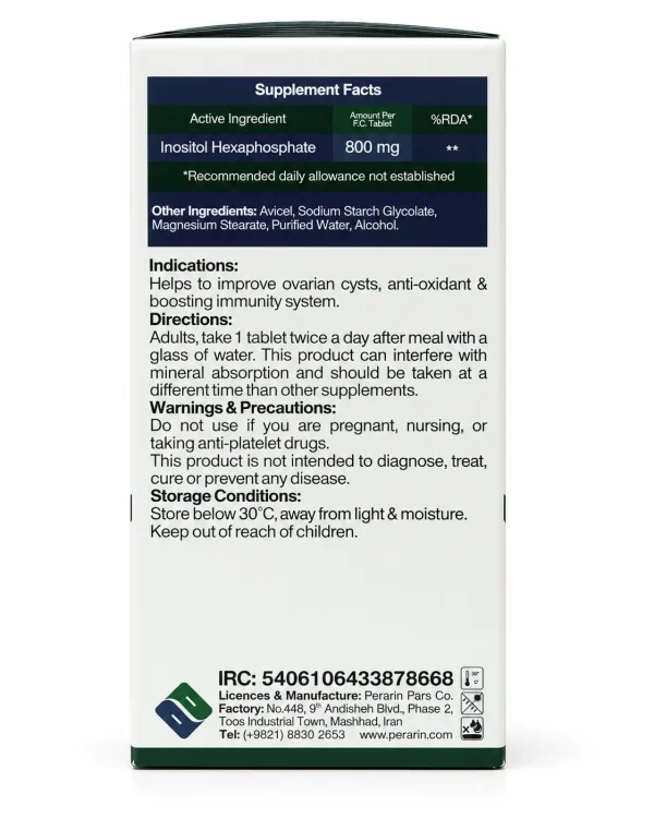IP6 اینوزیتول هگزا فسفات هربالیو گرین قرص 60 عددی - Image 4