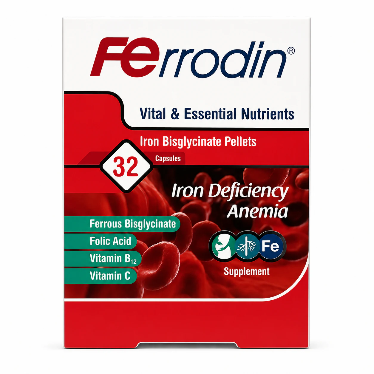 ferrodin-1 فرودین هولیستیکا کپسول 32 عددی - Image 1